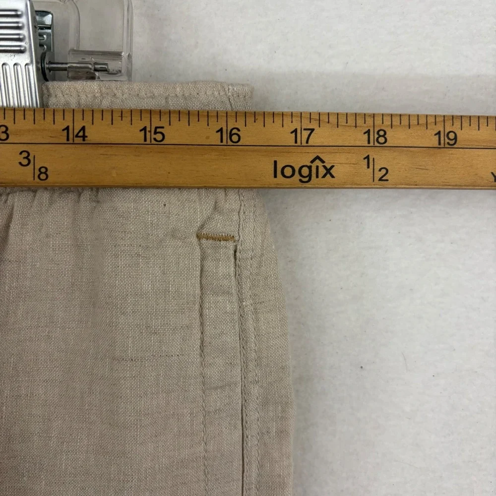 Tommy Bahama Cargo Pants Mens Medium Beige 100% Linen Drawstring Relaxed